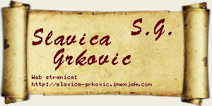 Slavica Grković vizit kartica